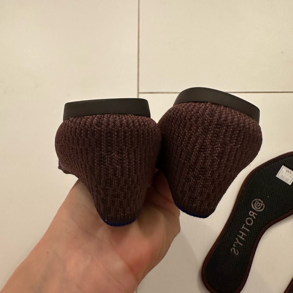 Rothy's Point Flats Truffle Python Brown Size 5.5… - image 7